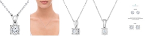 TruMiracle Diamond Solitaire 18" Pendant Necklace (1/4 ct. t.w.) in 14k White Gold